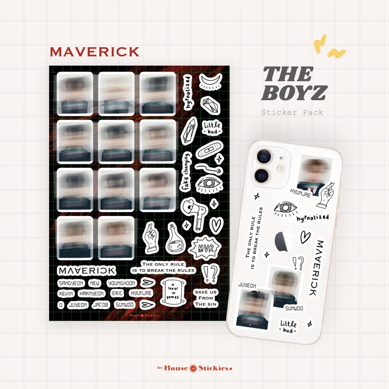 Stiker Kpop The Boyz Maverick / Thrill Ride Album Edition (Unofficial / Fanmade)