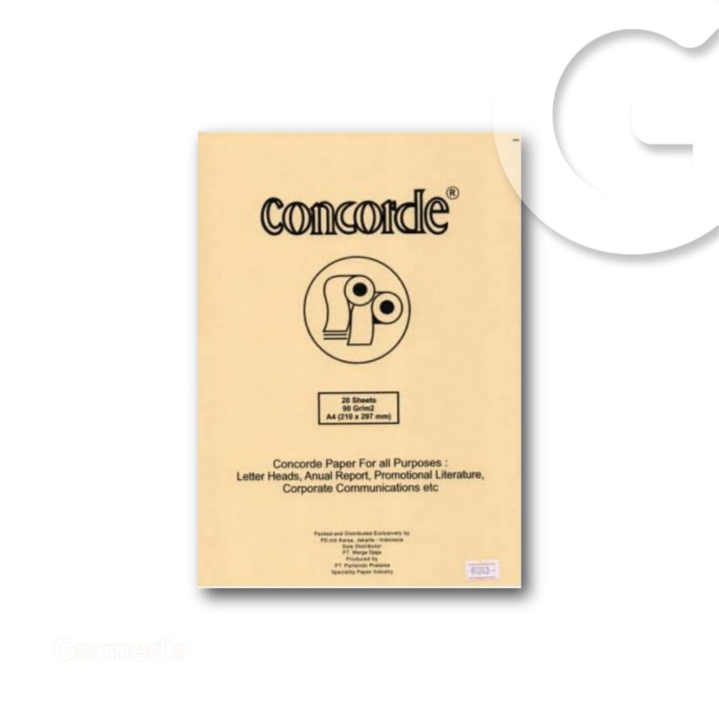

Gramedia Gorontalo - Concorde Laid F4 90GSM 80503