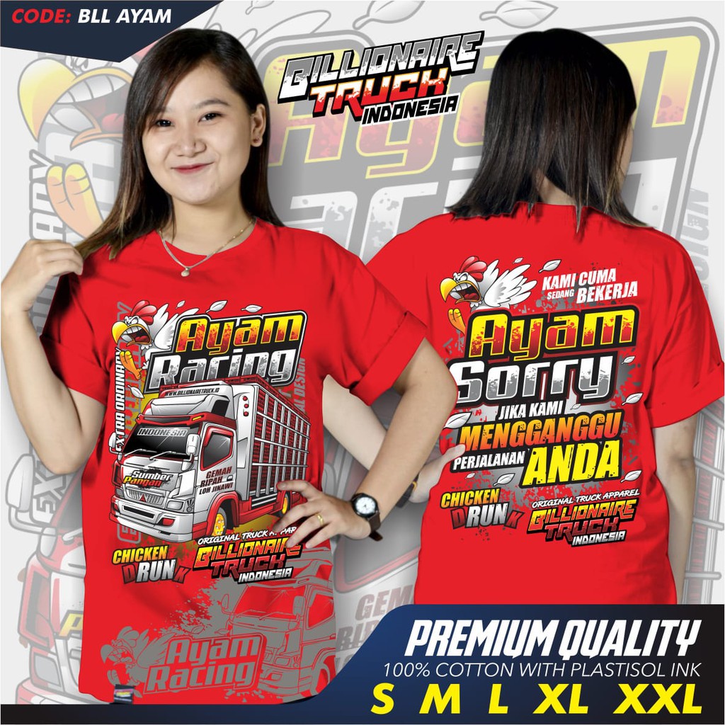 Baju Truk Ayam Kaos Truck Canter Kaos Truck Terbaru Bahan Katun