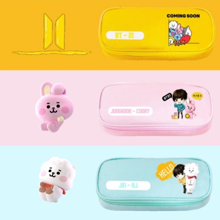 

Eklusif Kotak Pensil Bts Tempat Pensil Kanvas Bt21 Trendi
