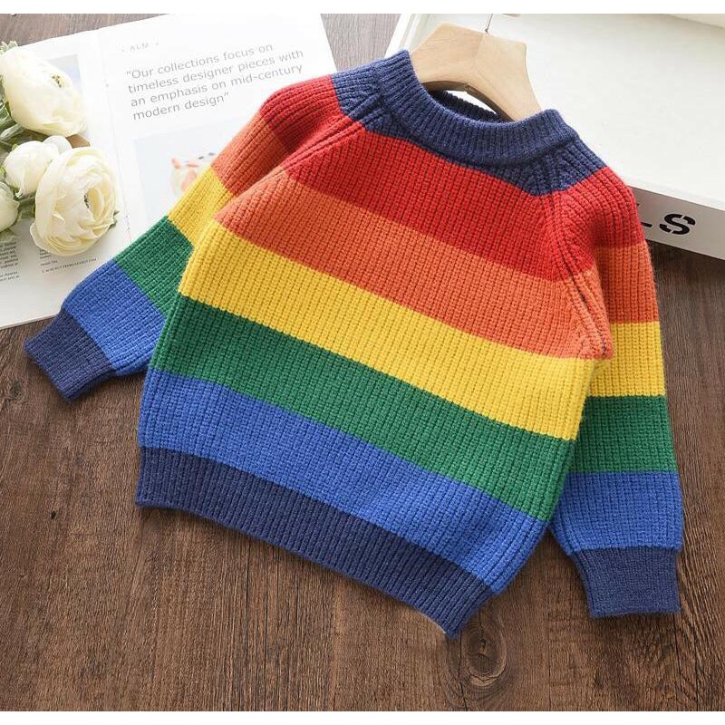 Jaket Sweater Rajut Rainbow bayi anak jaket rajut rainbow jaket anak