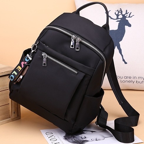 TAS RANSEL WANITA ANTI AIR HITAM BACKPACK JONASE TA429B5 PUNGGUNG GENDONG SEKOLAH PREMIUM KULIAH KOREA KERJA BATAM MURAH REMAJA