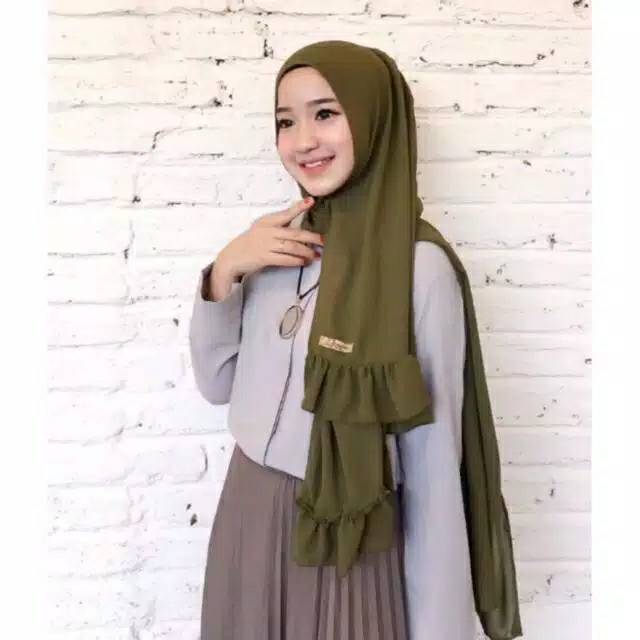 Pashmina rempel 175cm kekinian terbaru