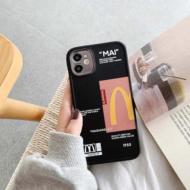 [Removable lens] McDonald's and Starbucks are used for casing iPhone 12 pro max iPhone Pro 11 iPhone 7 8 Plus X Xr Xs XsMax se2020 anti-drop and anti-drop full-cover lens soft case