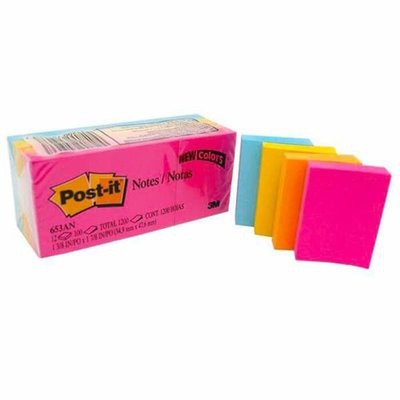 Jual Post It / Stick Note Warna - Warni 653 Merk 3M ( Isi 12 Pad )  Indonesia|Shopee Indonesia