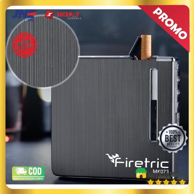 Firetric Kotak Rokok Aluminium 20 Slot dengan Korek Elektrik - MK073