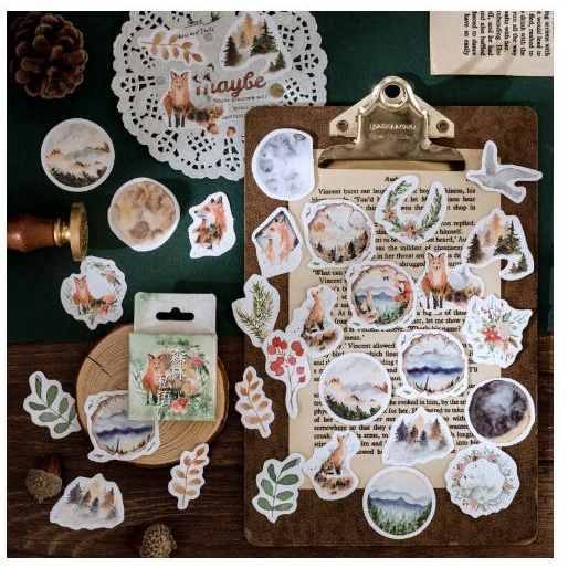 Label Sticker - Animal &amp; Plant Scenery (46pcs)