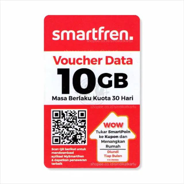 Voucher smartfren data 10 gb