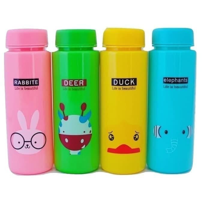 ~ PIYOSHI08 ~ Botol Minum Plastik Motif Animal 500ml BPA Free AF90