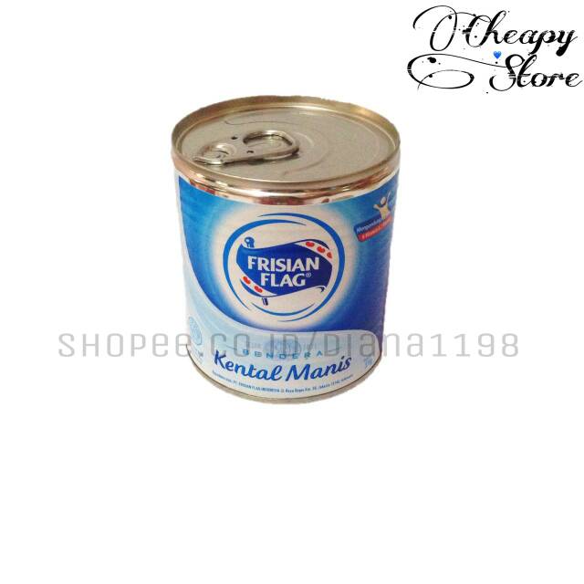 

Susu kaleng frisian flag krimer dan cokelat 370gr