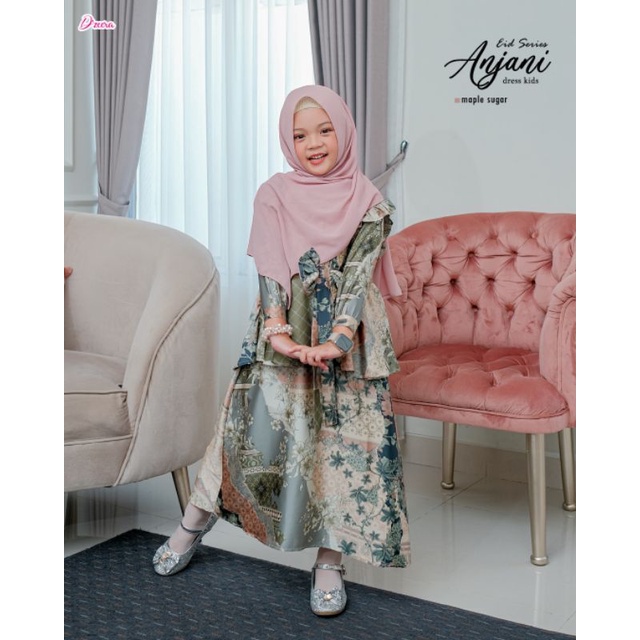 DZEERA - ANJANI DRESS KIDS / gamis dress anak allure silk premium