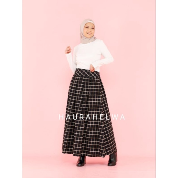 ROK FLANEL IMPORT PANJANG HAURAHELWA /ROK TARTAN FLANEL PANJANG-H 39