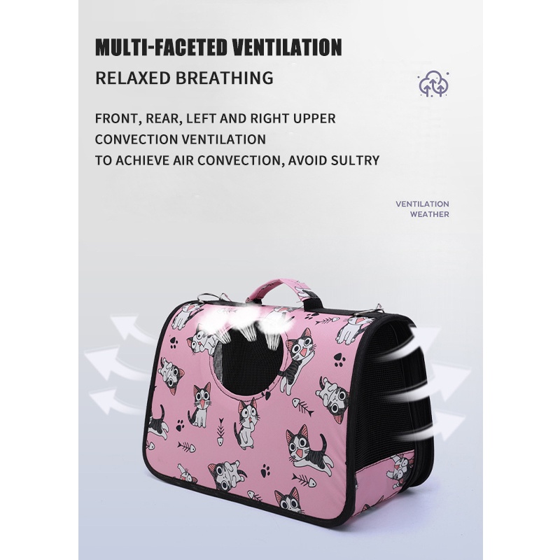 Tas Kucing Dan Hewan Pet Carrier Banyak Motif Terbaru Waterproof Pet Carrier Bag Tas Peliharaan Tas Anjing Kucing 4.9