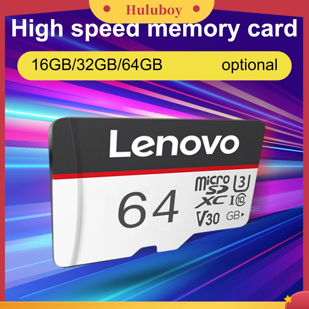 (Huluboy) Kartu Memori TF U3 Kapasitas Besar 16GB 32GB 64GB Untuk Lenovo