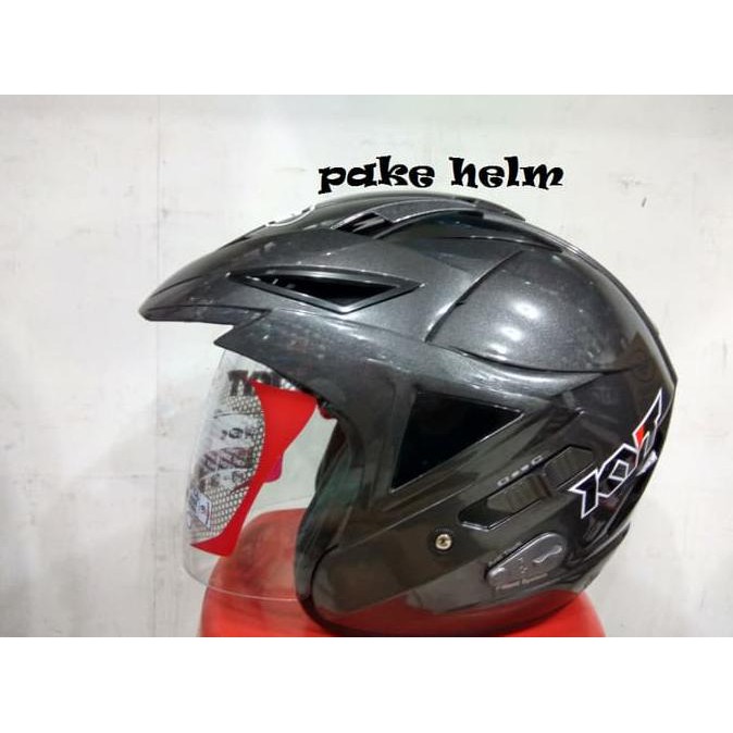 HELM KYT SCORPION KING SOLID ABU ABU TUA HALF FACE