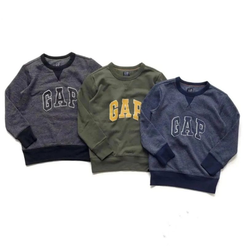 Sweater Anak Laki Laki G*P Baju Atasan Lengan Panjang Cowok Branded Jaket Kids Keren Bahan Baby Terry