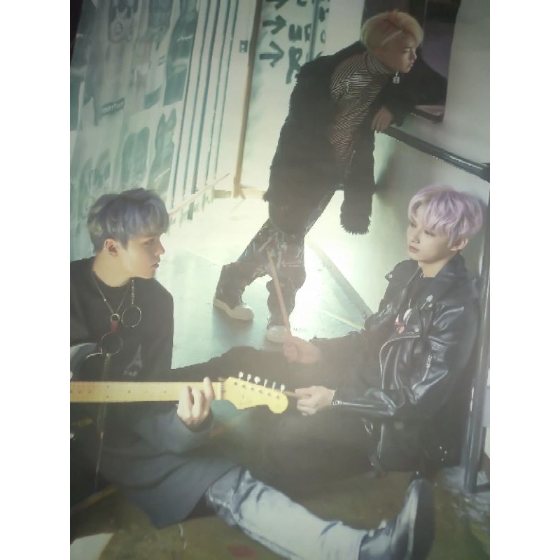 POSTER OFFICIAL SEVENTEEN HOSHI VERNON JUN TEEN AGE ORANGE VER