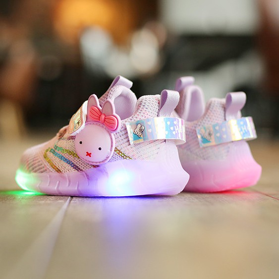 babyfit PROMO 7.7 sepatu lampu LED anak MIFFEY WABBIT sneakers lampu imut gs-0615r