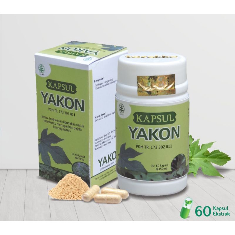 

YAKON. OBAT DIABETES / MENURUNKAN KADAR GULA DARAH / TAZAKKA isi 60 kaps