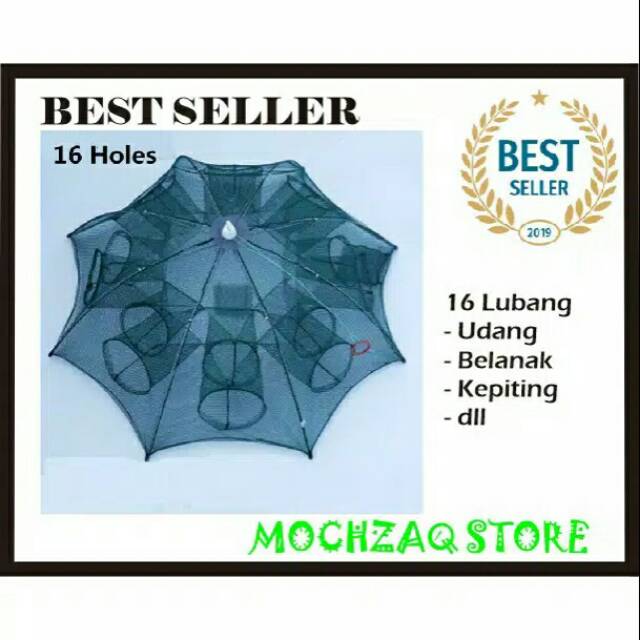 JARING IKAN / PERANGKAP IKAN / BUBU IKAN 16 LUBANG