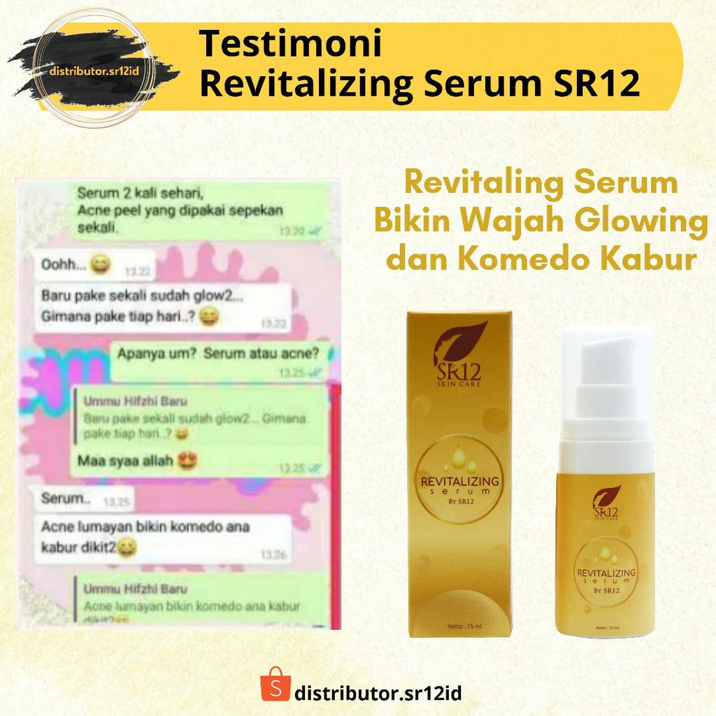 Revitalizing Serum SR12 Serum Wajah Bopeng dan Lingkar Mata Panda Menyamarkan Garis Halus