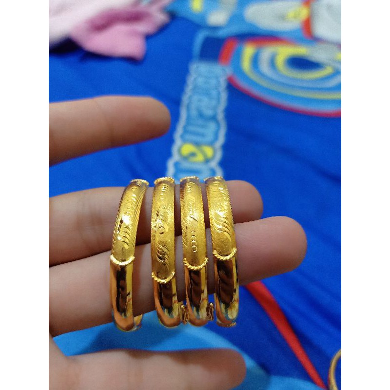 GELANG BANGKOK ANAK PERAK 925 LAPIS MAS 24K