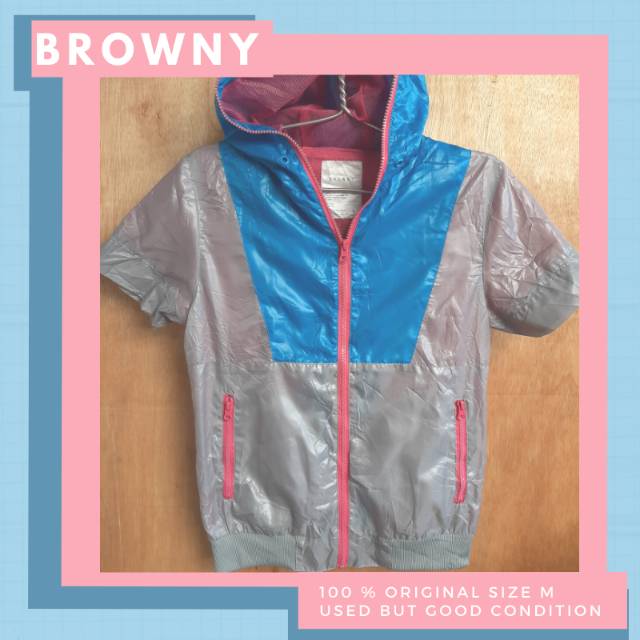 JAKET RUNNING CEWEK WINDRUNNER Browny ORIGINAL