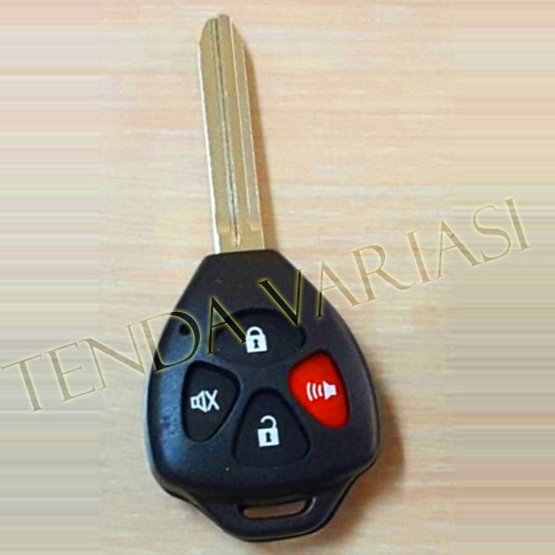 Casing Remote Kunci toyota Fortuner/Innova lama (4 tombol ) segitiga