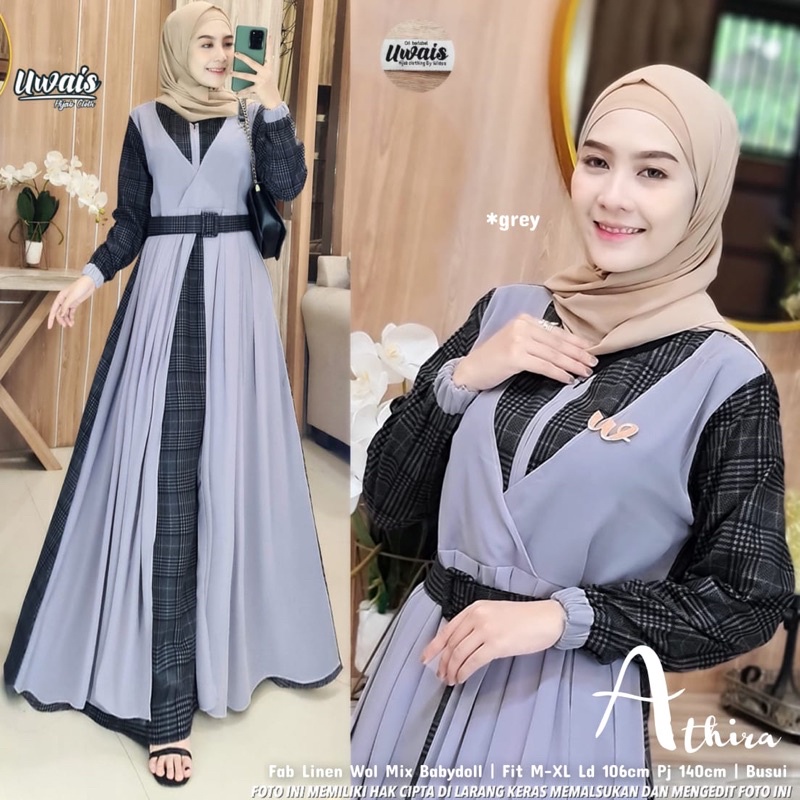 [BISA COD] ATHIRA MAXY // GAMIS IBU WANITA DAN REMAJA // ORI BY UWAIS