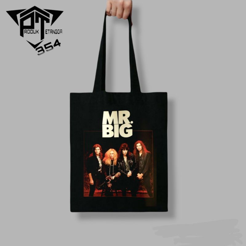 TOTEBAG MR. BIG - TAS SELEMPANG/TOTEBAG BAND METAL VINTAGE ROCK MUSIK - HITAM PRIA WANITA