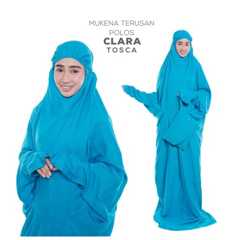 Mukena Dewasa Rayon Terusan Polos Clara(COD)