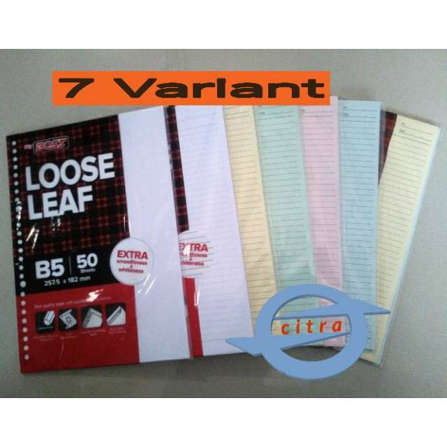 

Isi Binder B5 BIGBOSS isi 50 Lembar 26 lobang