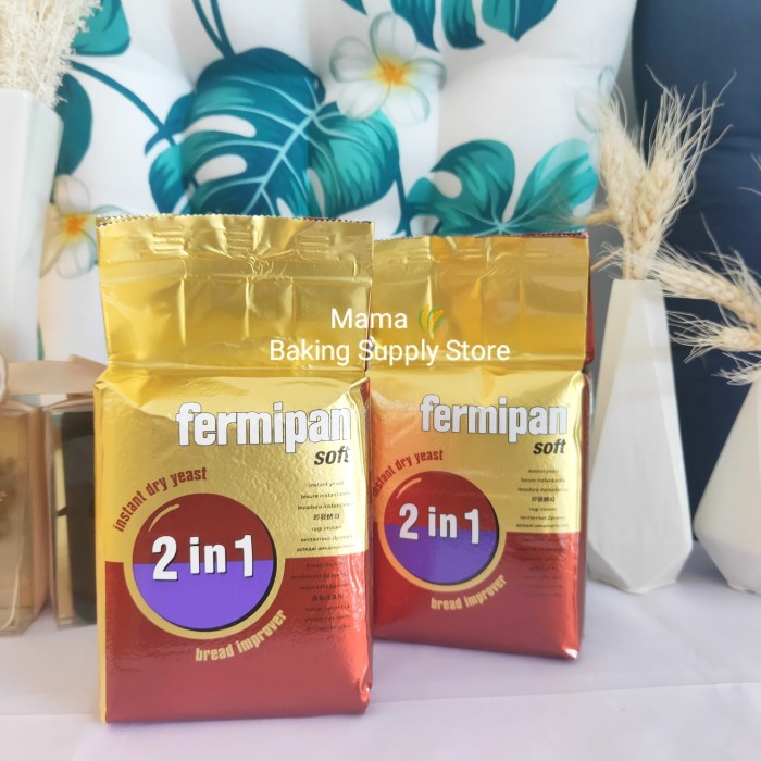 

ORIGINAL MURAH FERMIPAN Soft 2 in 1 Ragi Instant Dry Yeast Kering Fermipan 500 gr