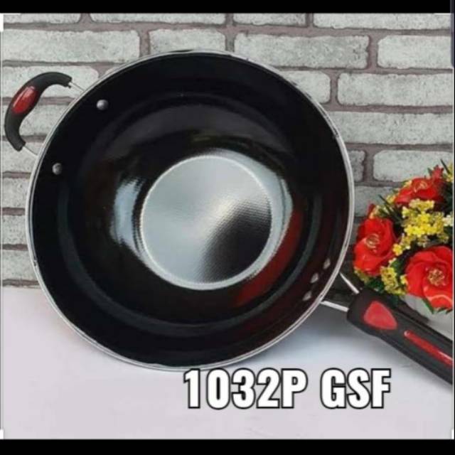 Wajan Gagang Merk GSF Anti Gores dan Lengket