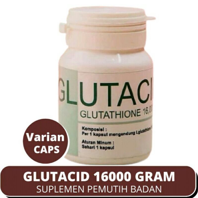 Glutacid Ori 100% Whitening Booster 16.000mg - Obat Pemutih Badan dan Tubuh