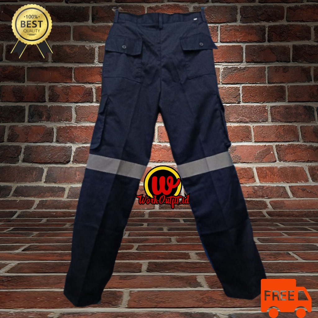 Celana Safety | Wearpack Proyek Panjang | Biru Navy Dongker