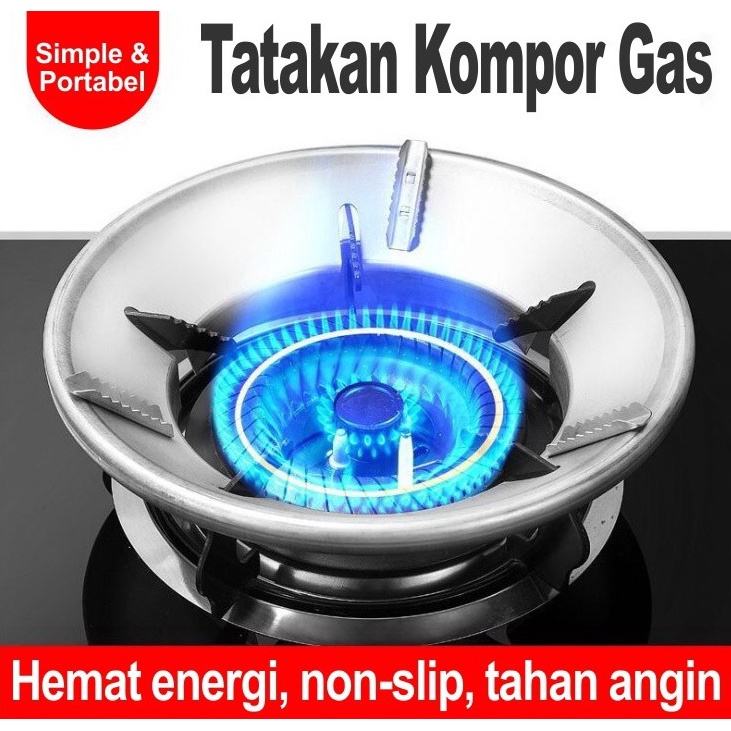 istanaonline Cover Kompor Gas Tatakan Kompor Portabel Anti Angin Irit Gas Cepat Panas