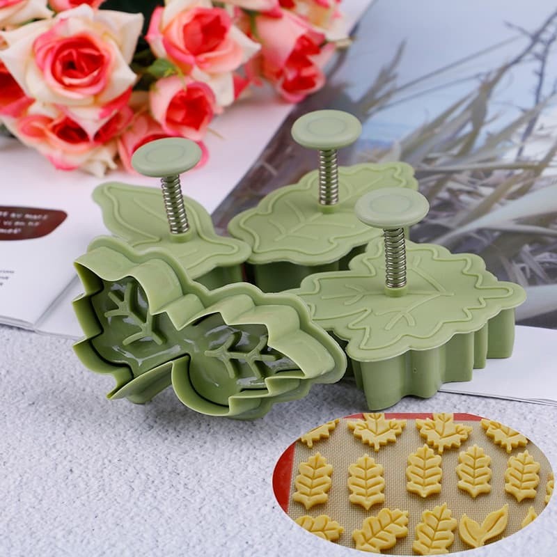 Fondant Plunger Cutter - Cetakan Fondant Leaf Shape (4pcs)