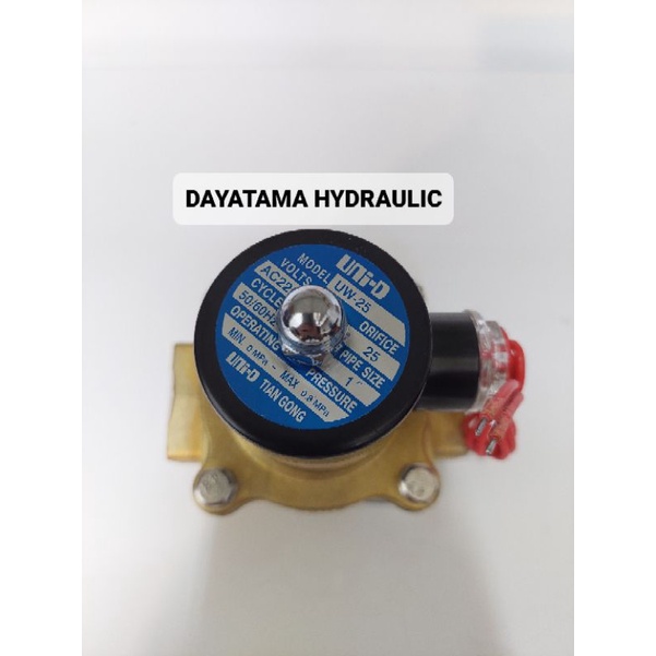 Jual Solenoid Valve UNID UW25 drat 1" AC220v dan DC24v Shopee Indonesia