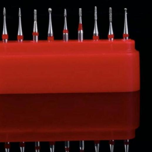 ➢ Alice dental // set bur PeDO / bur gigi anak kecil / pedodontic burs kit pita merah ➽
