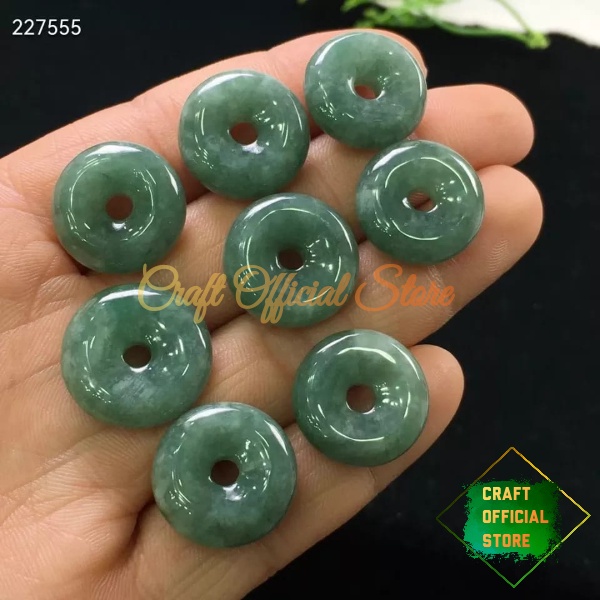 Liontin Giok Donat Bulat Liontin Untuk Gelang Kalung