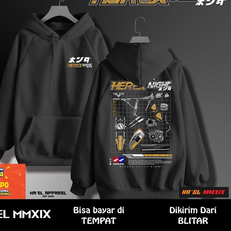 JAKET HEREX STREETWAER HOODIE SUNMORI CB WISATA HEREX NIGHT JAKET RACING JAKET WISATA HEREX NIGHT HO