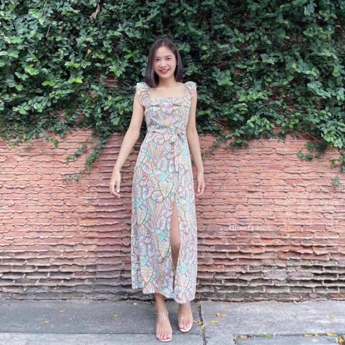 (HITS) DRESS KOREA DRESS WANITA KOREAN STYLE TUTY DRESS PANTAI KOREAN OUTFIT