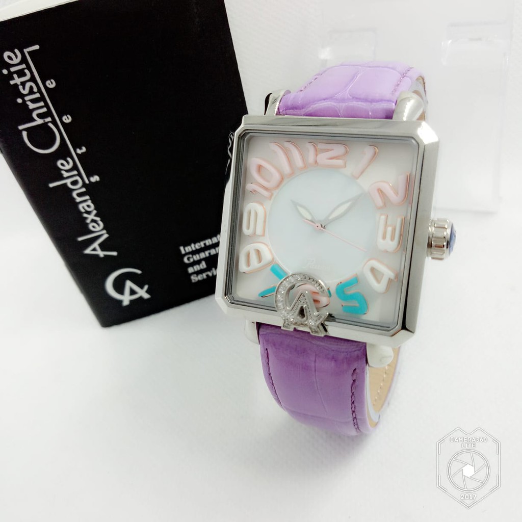 Alexandre Christie AC2392 - Jam Tangan Kasual Wanita - Leather Strap - Analog Mode
