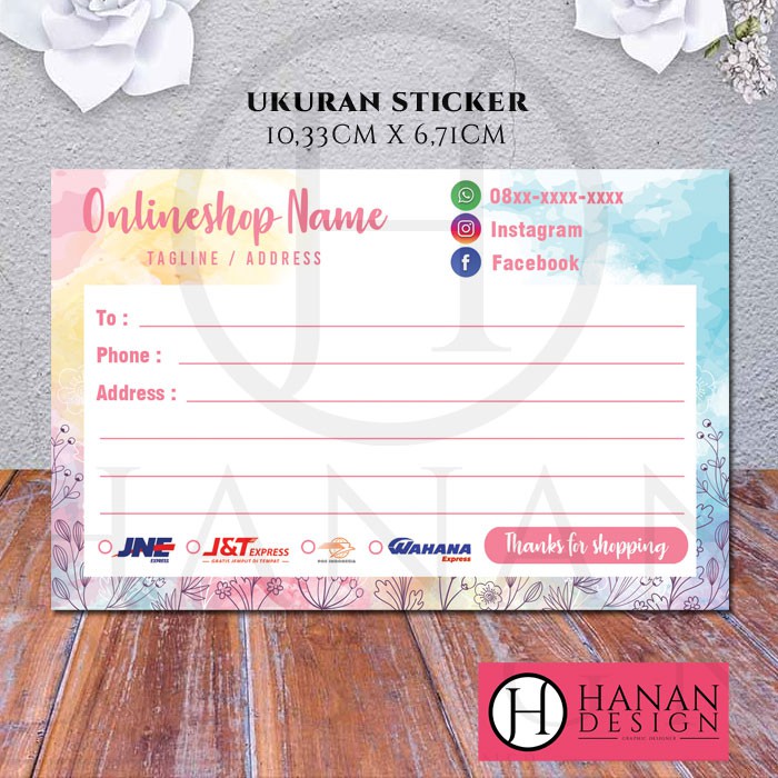 

Stiker Label Pengiriman Paket Olshop Online Shop Custom - Motif Galaxy Watercolour