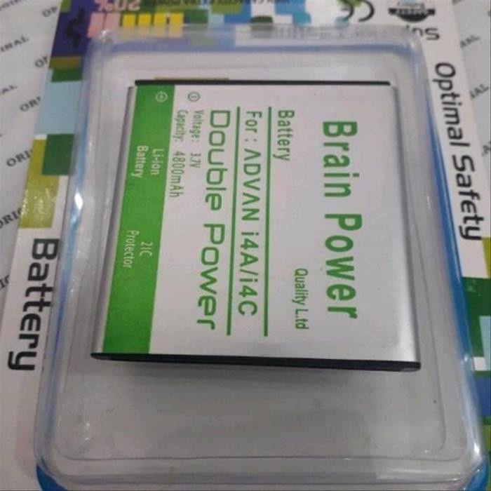 Double Power Battery Batere Batre Baterai Brain Power Advan i4A I4C