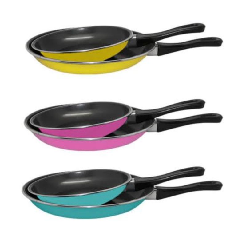 Maspion Fancy Frypan Set Warna 2in1 Isi 2 Pcs 23cm + 18 Cm Warna Warni Free Bubble Wrap