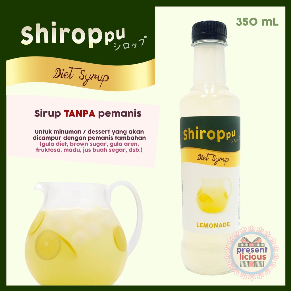 

Lemonade | Shiroppu Diet Syrup 350 mL | Sirup Rasa Jeruk Limun Tanpa Pemanis