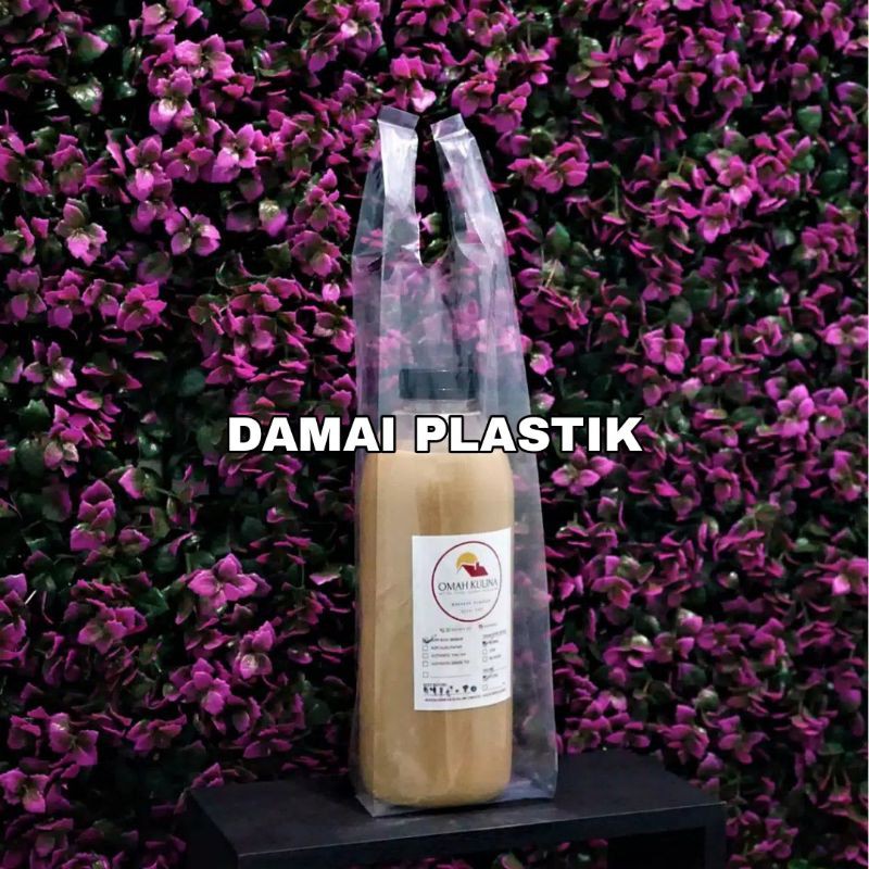 Kantong Plastik Bening 10x40 2cup atau botol 1 liter