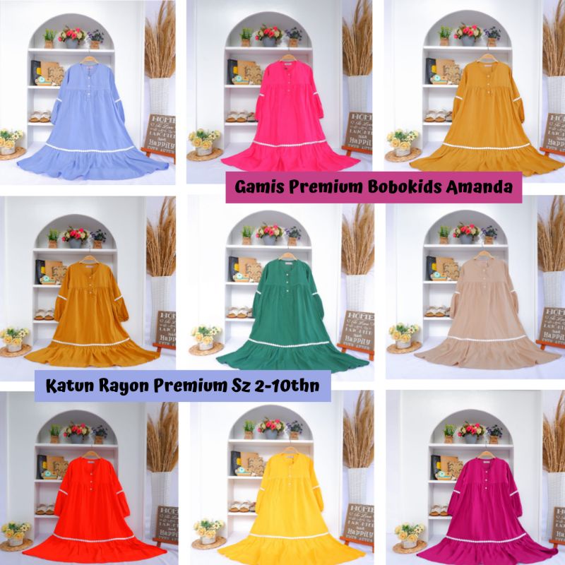 Gamis Anak BoboKids Katun Rayon Premium Sz 2-8tahun